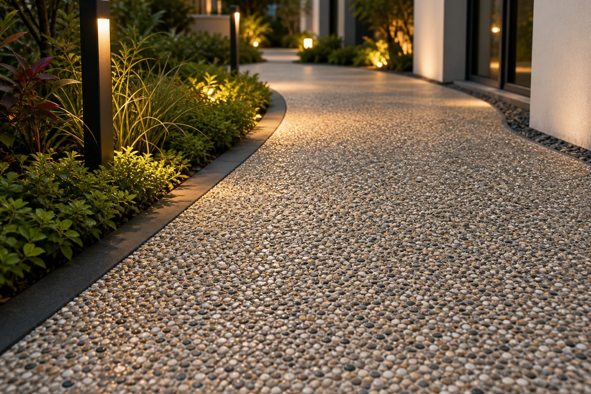 resin bound decorative stone finish landscape paving