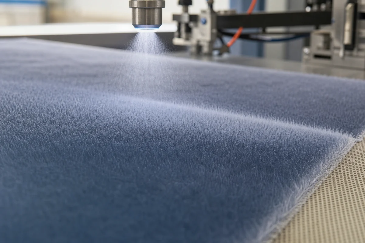 electrostatic flocking adhesive application on decorative surface