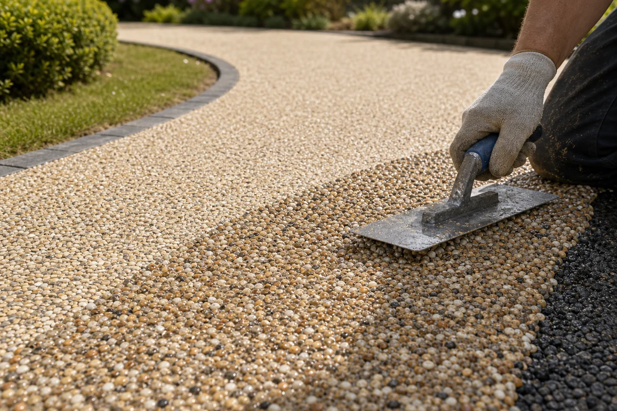 HS46 resin bound aggregate coating application