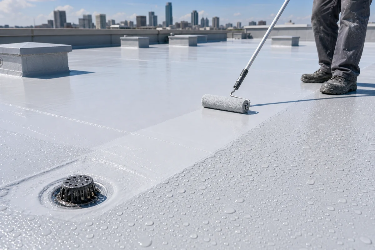 roof waterproofing coating application